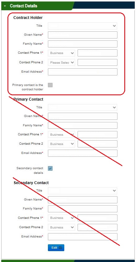 Image of HSO portal showing provider contact details.